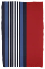 30"x60" Beach Shack, Stripe Print Beach Towel, Red