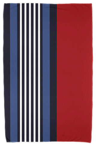 30"x60" Beach Shack, Stripe Print Beach Towel, Red