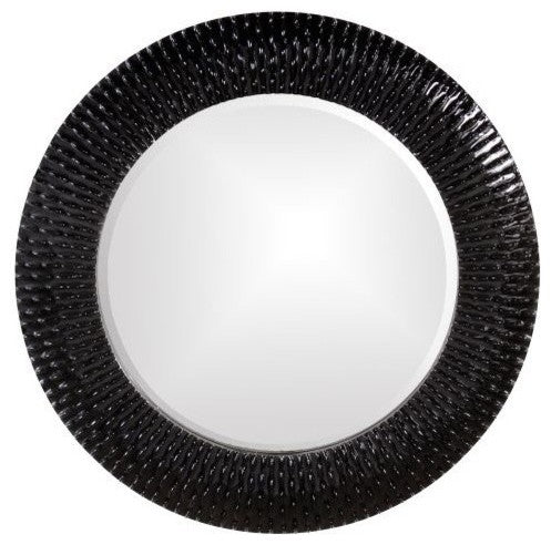 Bergman Glossy Round Mirror, Black