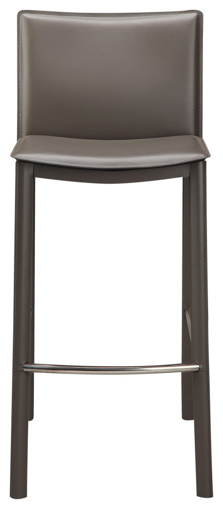 Modern Panca Counter Stool 26" Charcoal - Grey