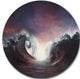 Dark Parting Ocean With Colorful Clouds, Seashore Disc Artwork, 23"