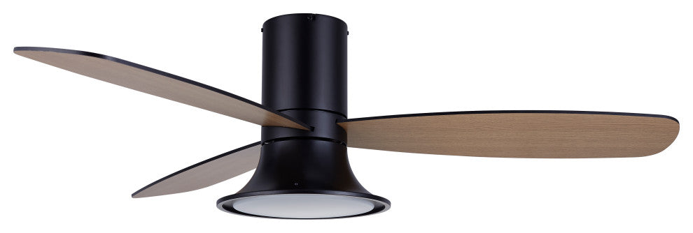 Lucci Air Flusso 52" Light With Remote Ceiling Fan, Black