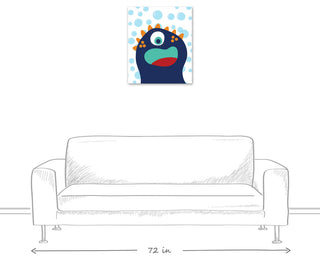 Blue Sea Monster 20x24 Canvas Wall Art