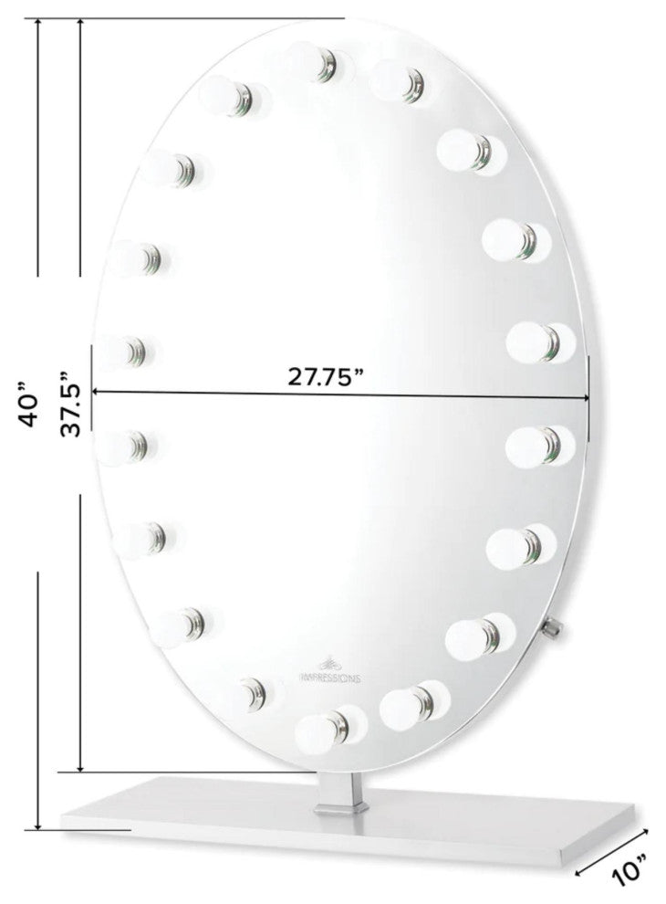 Heiress Pro Vanity Mirror with Lights, Silver