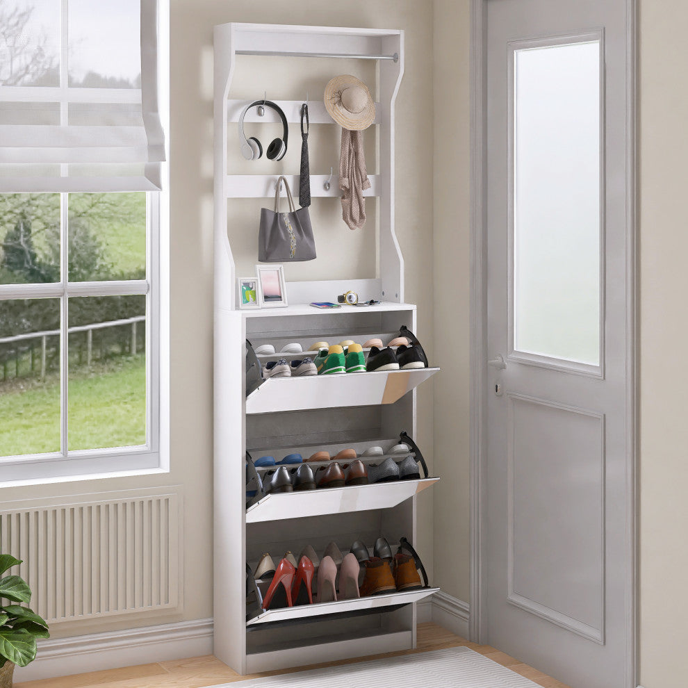 Gewnee Mirror Shoe Rack Organizer Store Ample Shoes