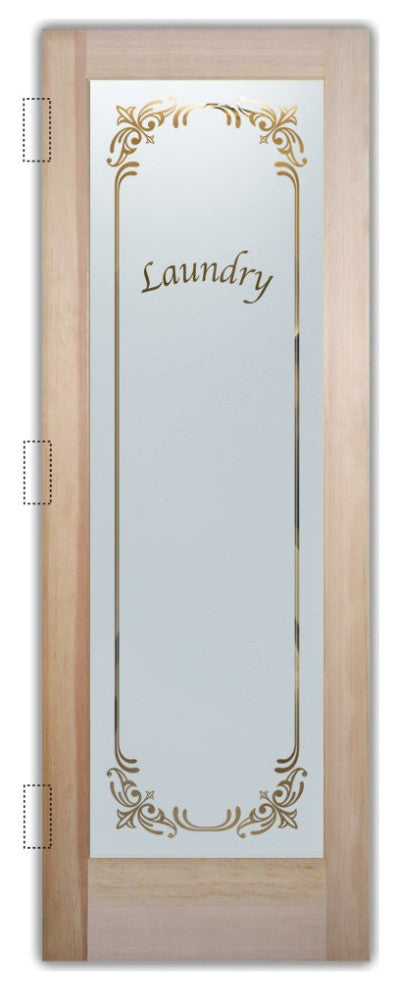 Laundry Door - Lenora - Douglas Fir (stain grade) - 32" x 84" - Book/Slab Door