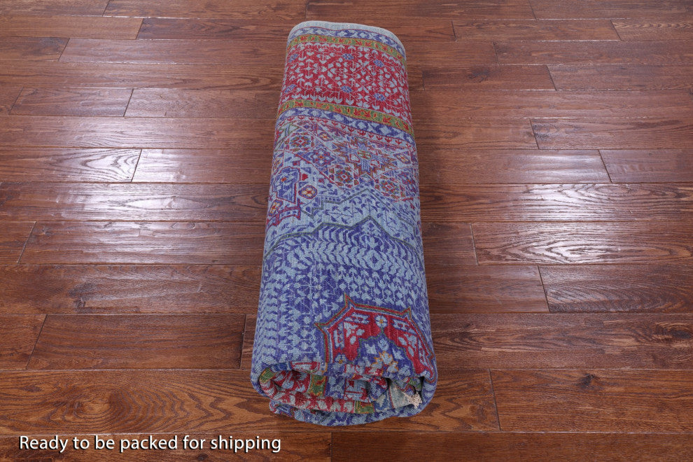Mamluk Geometric Handmade Wool Rug 7' 0" X 10' 2" - Q12605