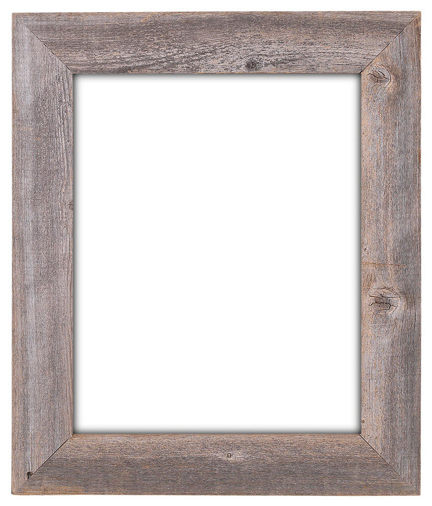 Catoosa Extra Wide Reclaimed Rustic Barn Wood Wall Frame, 16"x20"