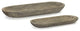 Tray (Set of 2) 18"L x 7.75"W, 23.75"L x 9.75"W Wood