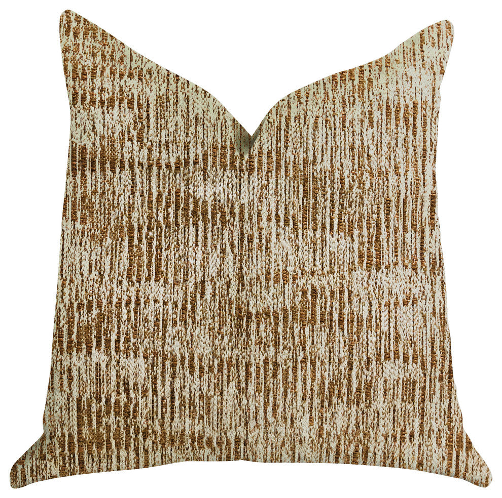 Ebony Russet Textured Luxury Throw Pillow , 12"x25"