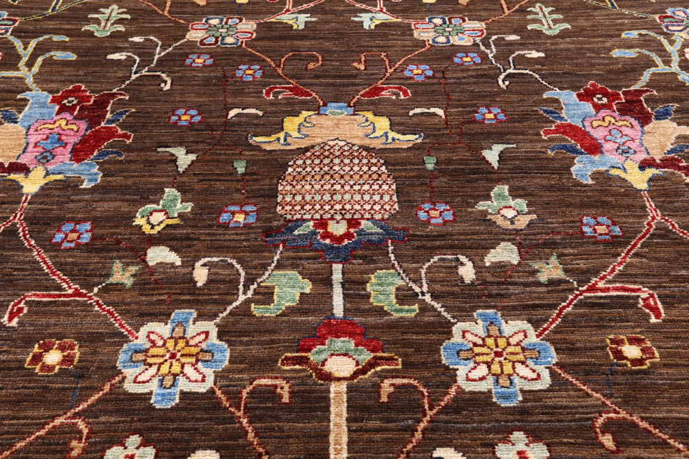 Persian Tabriz Hand-Knotted Wool Rug 8' 1" X 9' 9" Q7285