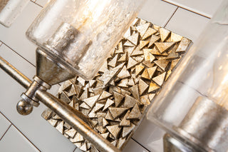 Mosaic 3-Light Bath Vanity Light, Antique Silver