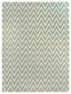 Corina Chevron Dhurrie Rug, Turquoise, 5'x8'