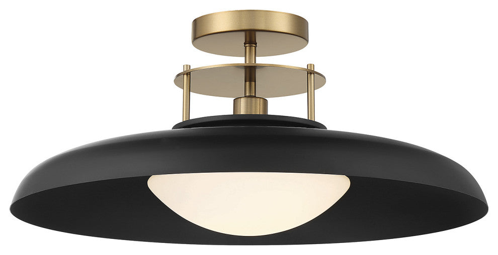 Savoy House 6-1685-1-143 Gavin 1-Light Ceiling Light, Matte Black