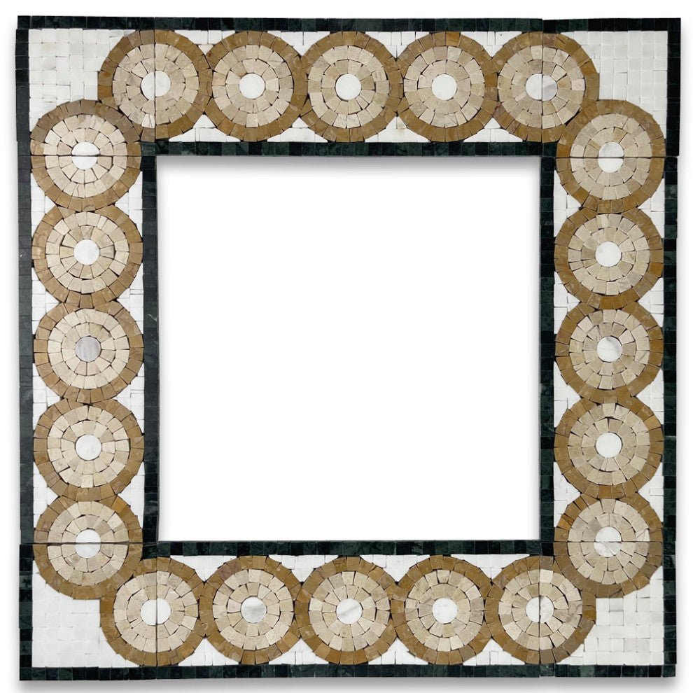 Marble Mosaic Border Accent Listello Tile Aura Gold 4x11 Polished, 1 piece