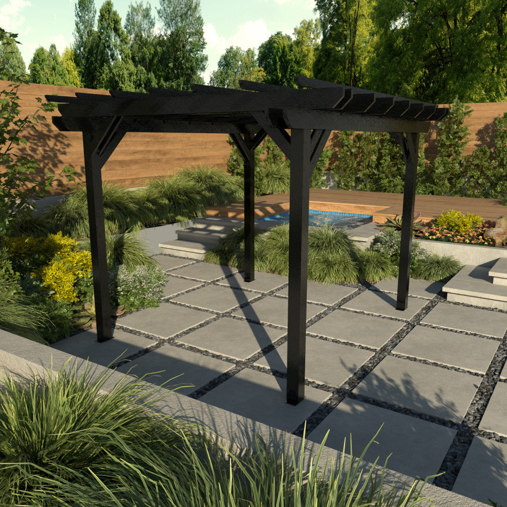 The Sequoia Professional Commercial Grade Ridgecrest 10x12 Pergola, Black