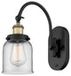 Bell Sconce, Black Antique Brass, Clear, Clear