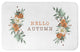 Hello Autumn Fall Floral 34x21 Bath Mat
