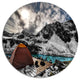 Campsite Above Turquoise Lake, Landscape Round Wall Art, 36"