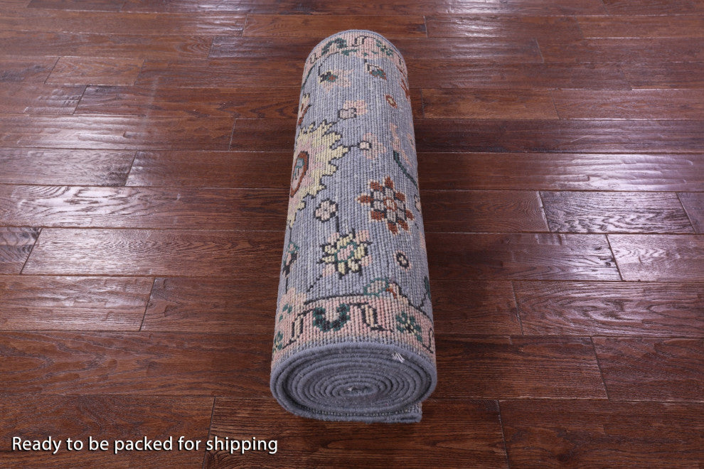 Runner Turkish Oushak Handmade Wool Rug 2' 8" X 18' 5" - Q15508