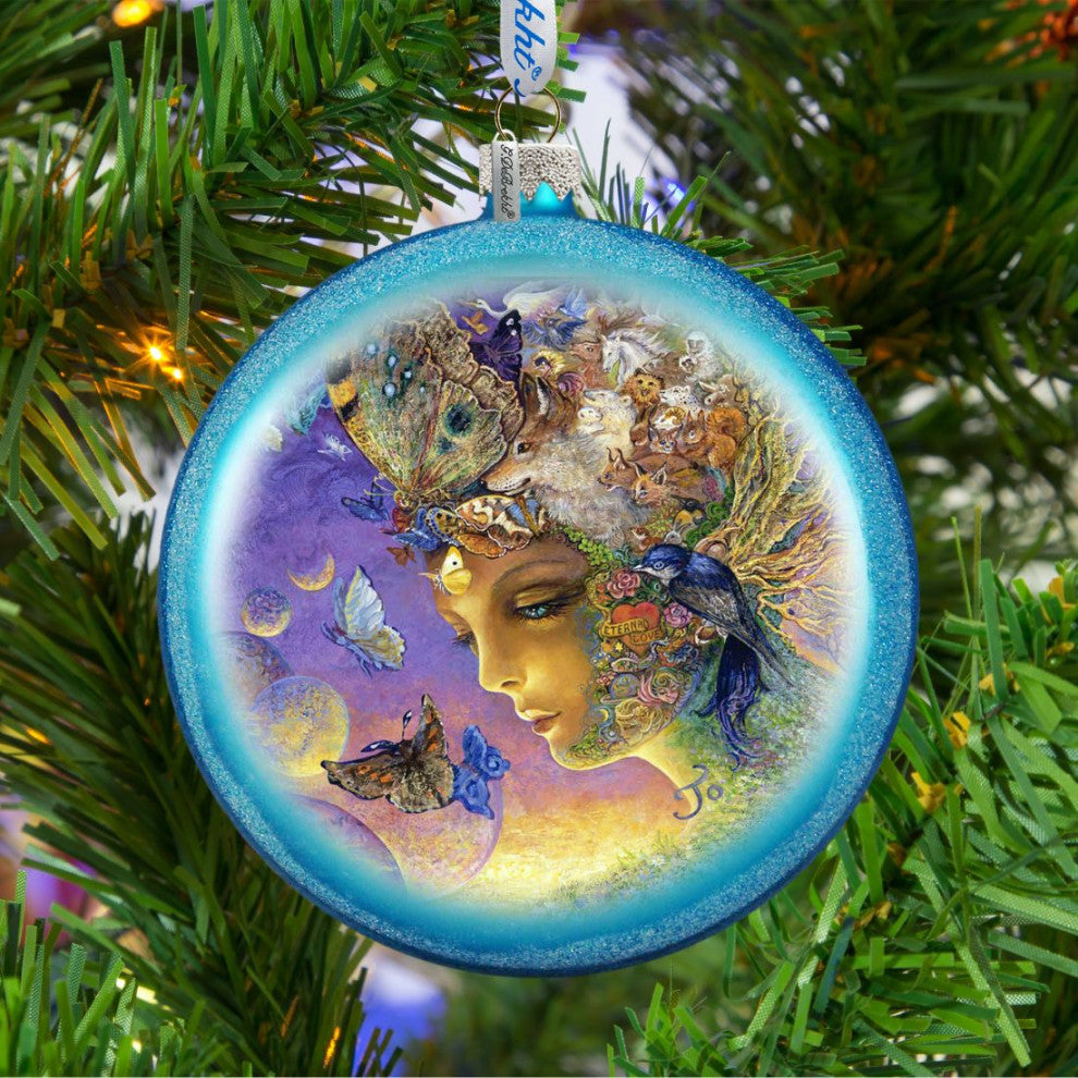 Eternal Love Glass Ornament by Josephine Wall Christmas Decor