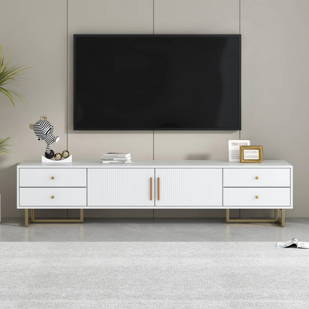 Elster | Vintage Style Elegant White TV Stand