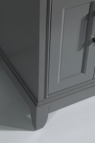 Vanity Art Bathroom Vanity Set With Engineered Marble Top, 30", Gray, Standard Mirror