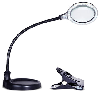 Brightech LightView Pro Flex Magnifying Lamp - 2 in 1 Clamp Table & Desk Lamp, B