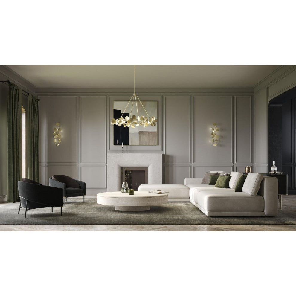 Laurel Collection 8-Light Transitional Chandelier, Gilded Silver