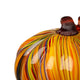 Set of 2 Multi Striped Glass Short Pumpkin