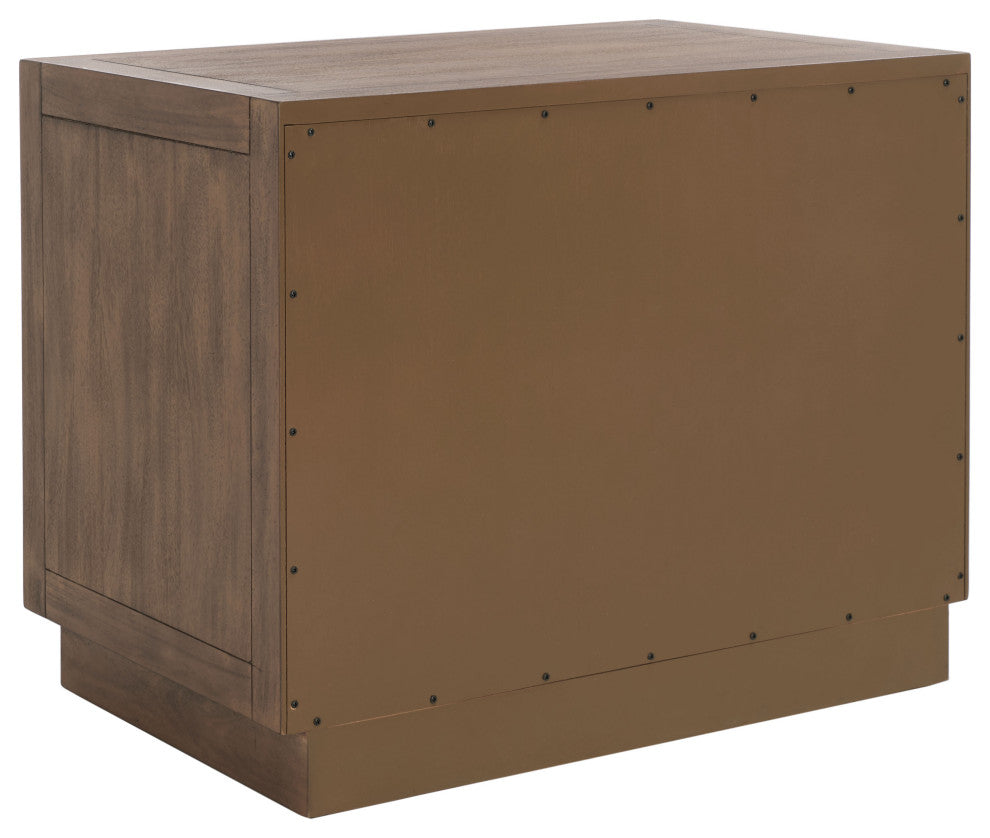 Safavieh Couture Steve 2 Drawer Wood Nightstand, Brown