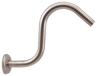 8" S-Shaped Shower Arm And Flange, Satin Nickel