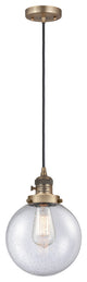 INNOVATIONS 201CSW-BB-G204-8 1-Light Mini Pendant Brushed Brass