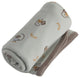 Organic Cotton Baby Blankets, Receiving Blanket 2 Layer Sage Monkey