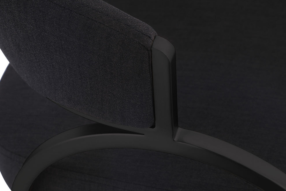 Privet Dining Chair (Set of 2), Black, Matte Black Finish