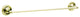 Villa Single Towel Rail Polished Brass