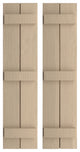 Rustic 2 Board Joined B-N-B Faux Wood Shutters, Rough Cedar, 11x74"