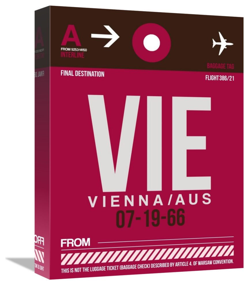 "VIE Vienna Luggage Tag 2" Fine Art Print