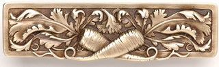Leafy Carrot Pull Antique Brass, Antique Brass