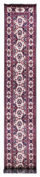 Soft Pink, Afghan Khamyab, Shiny Wool Hand Knotted, XL Runner Rug, 3'0"x19'0"