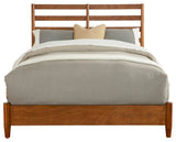 Flynn Retro Bed With Slat Back Headboard, Acorn, Queen