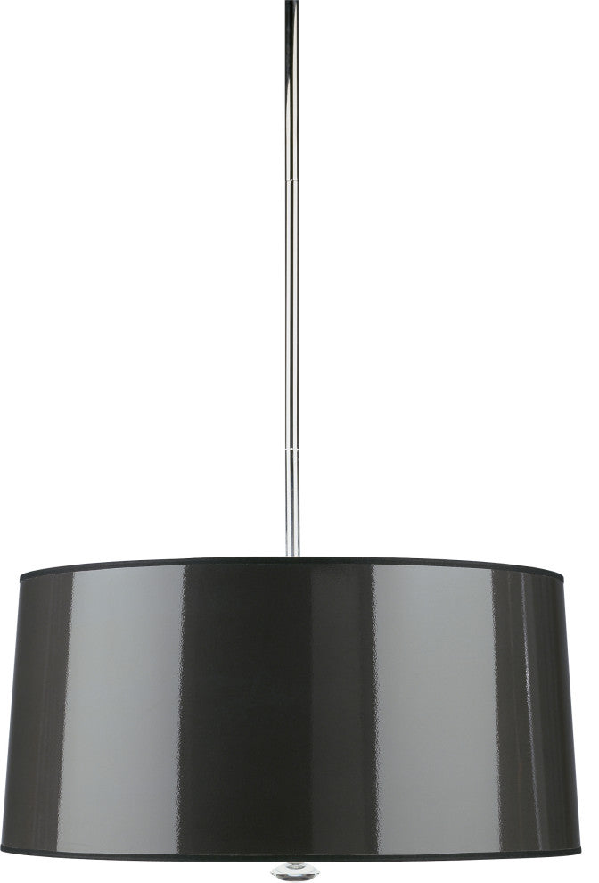 Penelope Pendant, Polished Nickel/Black