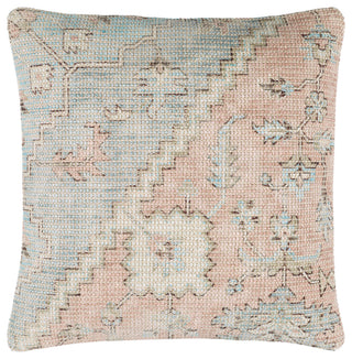 Surya Samsun Pillow Shell With Polyester Insert 20"H X 20"W - Cream, Dusty Pink