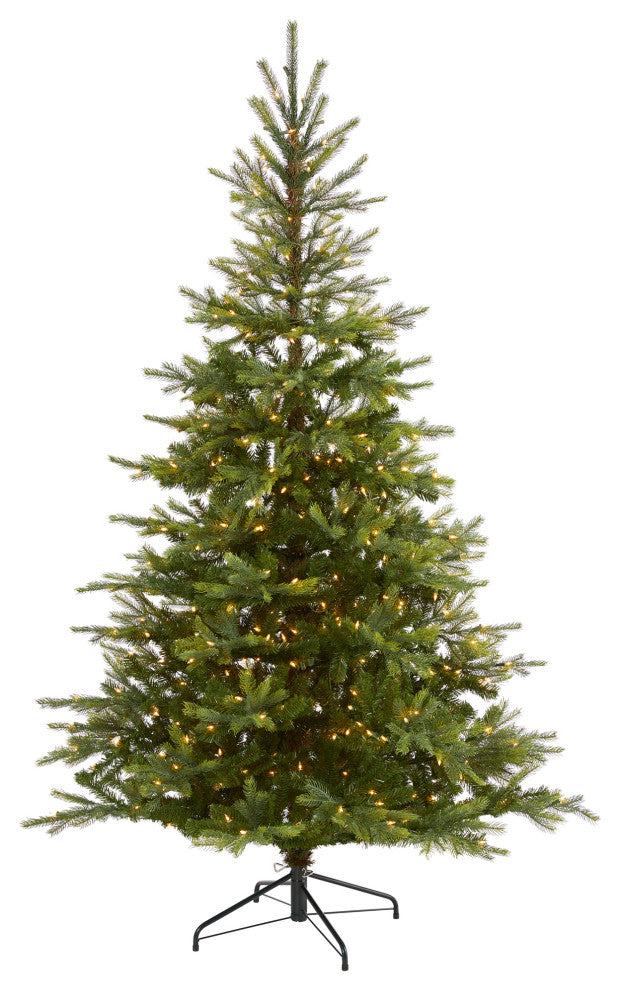 7' Prelit North Carolina Spruce Faux Christmas Tree