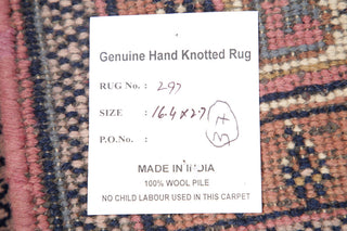 Botemir Hand Made Oriental Traditional Area Rug, Pink, Round 8 X 8 Ft.