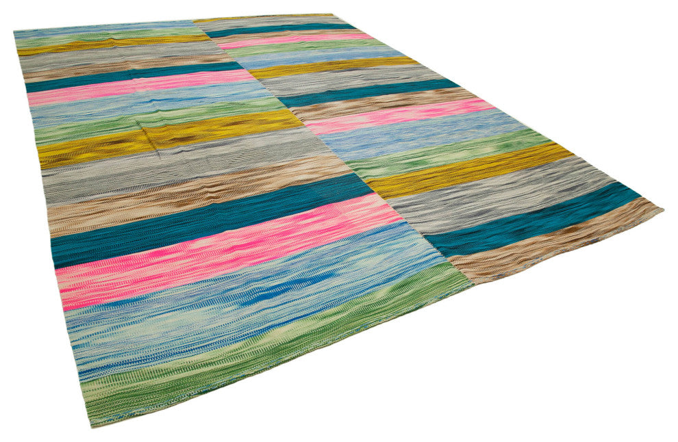 Rug N Carpet - Hand-knotted Oriental 9' 8'' x 12' 10'' Flatweave Wool Kilim Rug