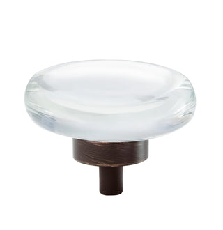 Amerock BP36652 Glacio 1-3/4 Inch Mushroom Cabinet Knob - Crystal / Oil-Rubbed