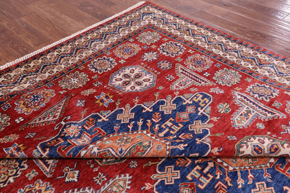 Hand Knotted Super Kazak Rug 8' 1" X 11' 6" Q5031