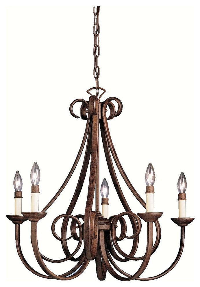 Chandelier 5-Light, Tannery Bronze