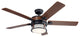 Kichler Ahrendale 60 inch Outdoor LED Ceiling Fan, Auburn Stained